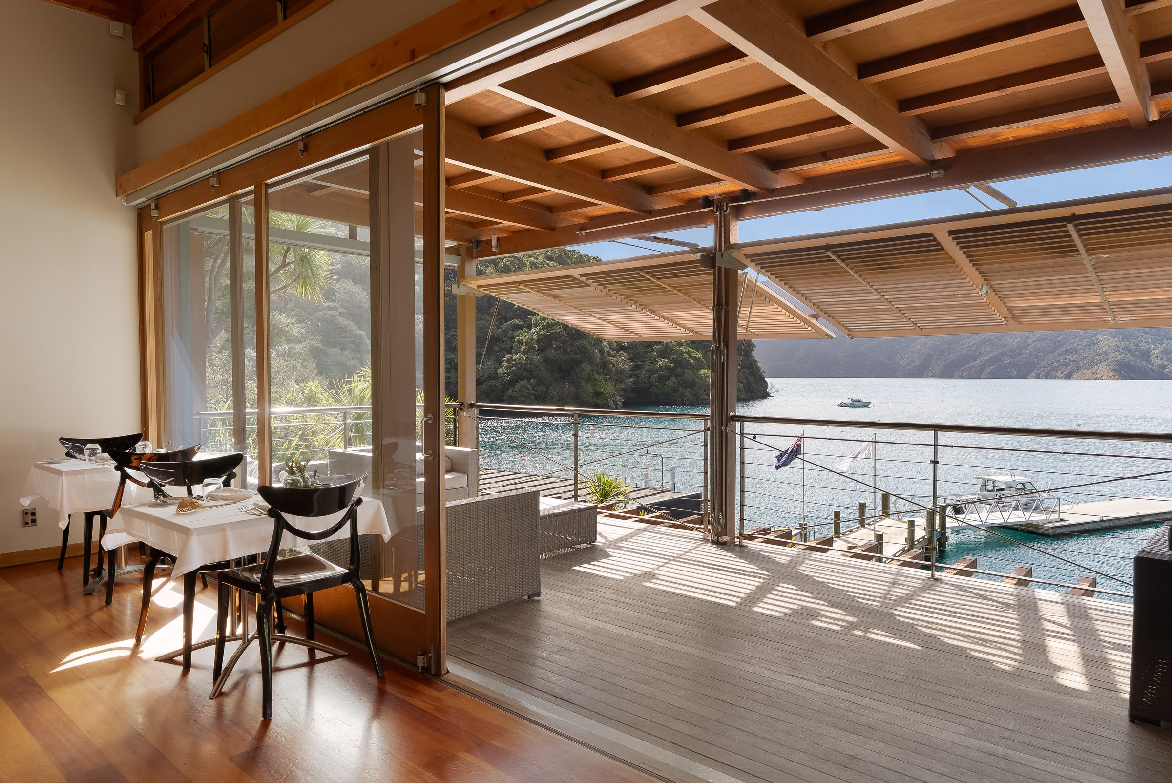 Waterside dining deck