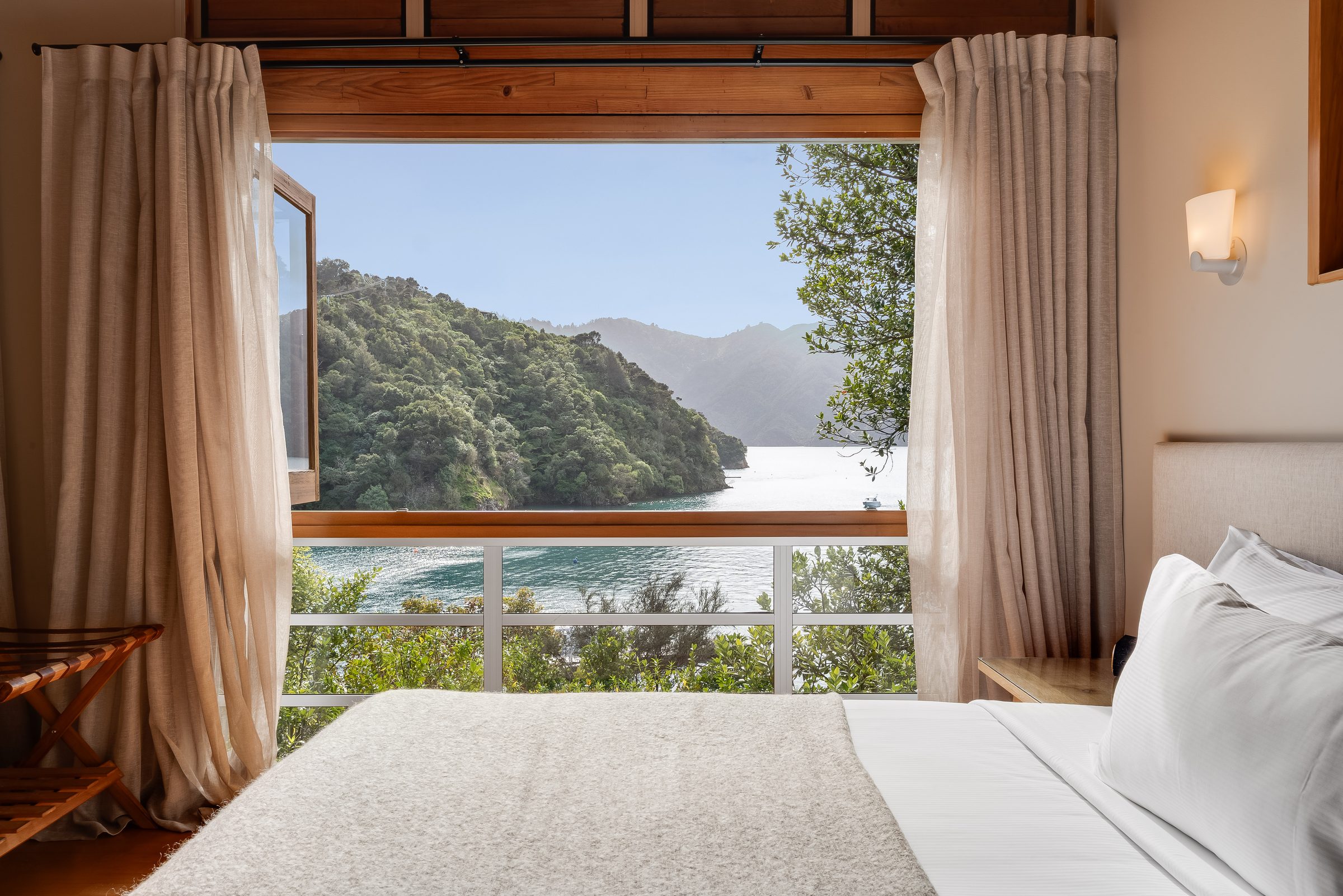 Bedroom window over the water