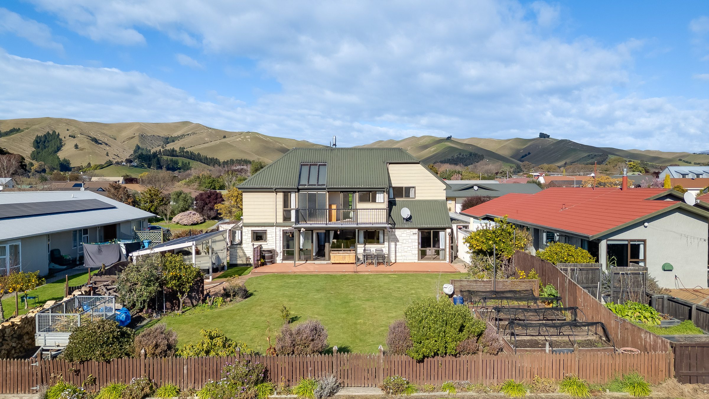 Aerial view of a New Zealand home